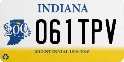 IN license plate 061TPV
