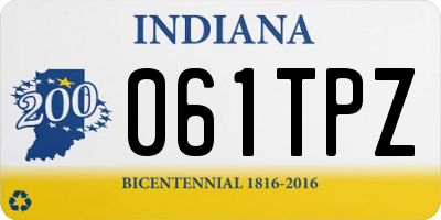 IN license plate 061TPZ