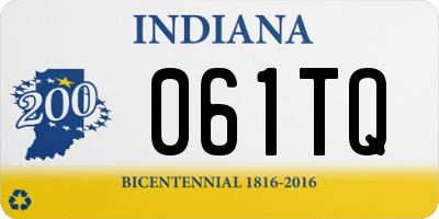 IN license plate 061TQ