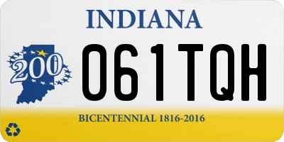 IN license plate 061TQH