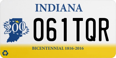 IN license plate 061TQR