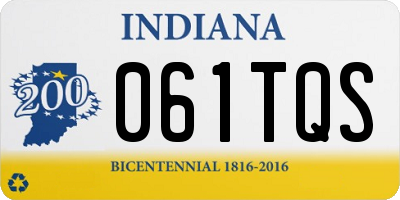 IN license plate 061TQS