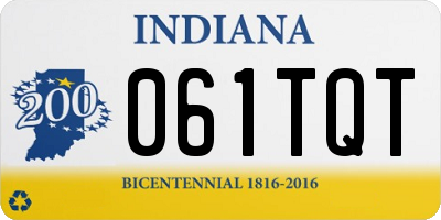 IN license plate 061TQT