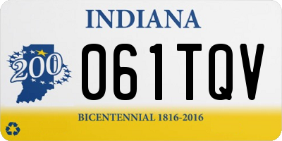IN license plate 061TQV