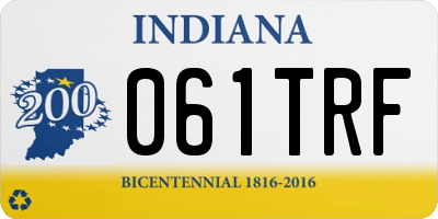 IN license plate 061TRF