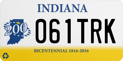 IN license plate 061TRK