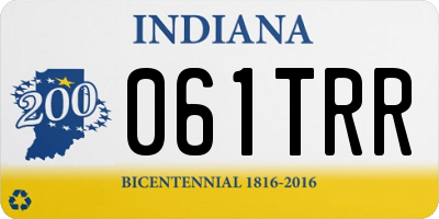 IN license plate 061TRR