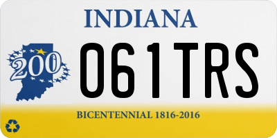 IN license plate 061TRS