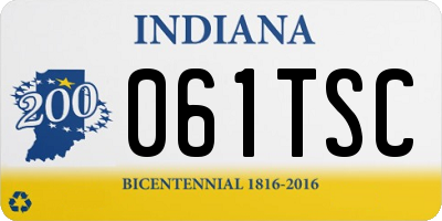 IN license plate 061TSC