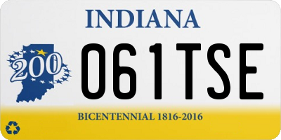 IN license plate 061TSE