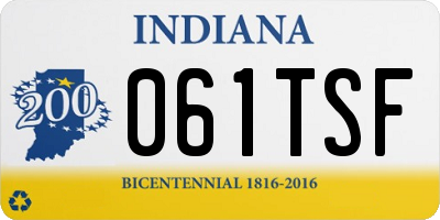 IN license plate 061TSF