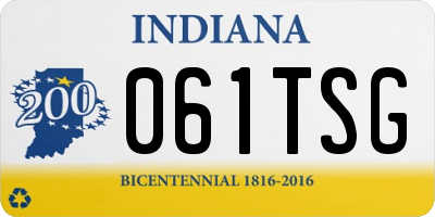 IN license plate 061TSG