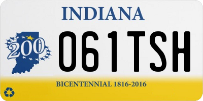 IN license plate 061TSH