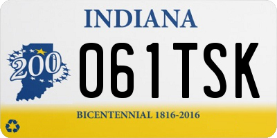 IN license plate 061TSK