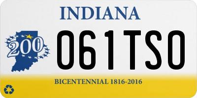 IN license plate 061TSO