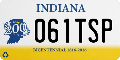 IN license plate 061TSP