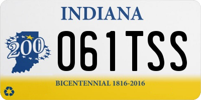 IN license plate 061TSS