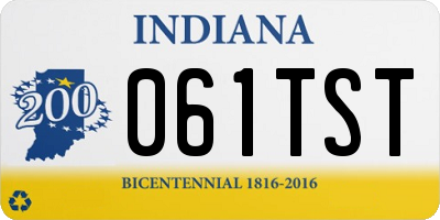 IN license plate 061TST