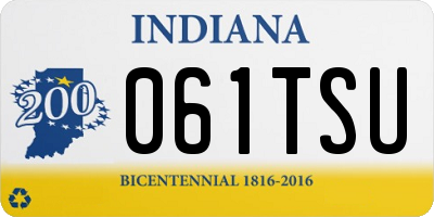 IN license plate 061TSU