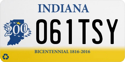 IN license plate 061TSY