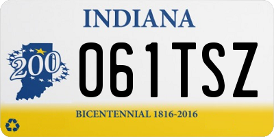 IN license plate 061TSZ