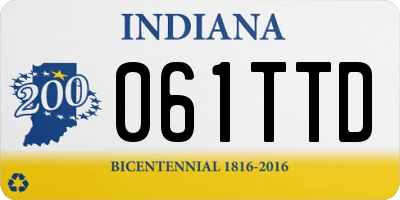 IN license plate 061TTD