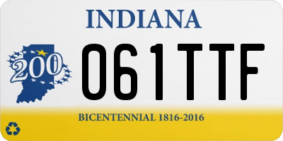 IN license plate 061TTF