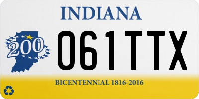 IN license plate 061TTX