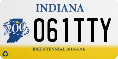 IN license plate 061TTY