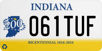 IN license plate 061TUF