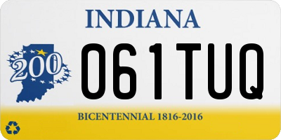 IN license plate 061TUQ