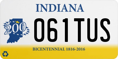 IN license plate 061TUS