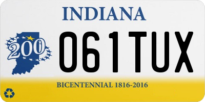 IN license plate 061TUX