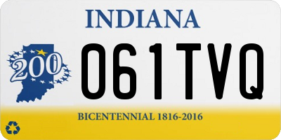 IN license plate 061TVQ