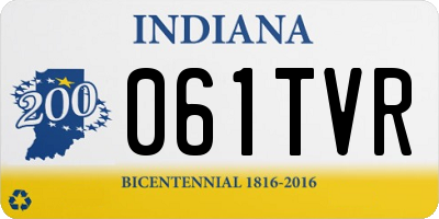 IN license plate 061TVR