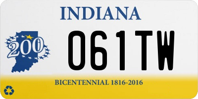 IN license plate 061TW