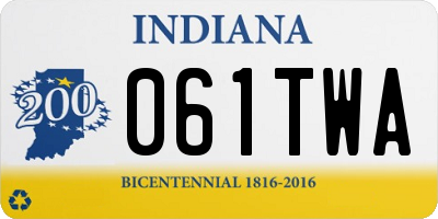 IN license plate 061TWA