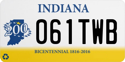 IN license plate 061TWB