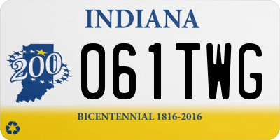 IN license plate 061TWG