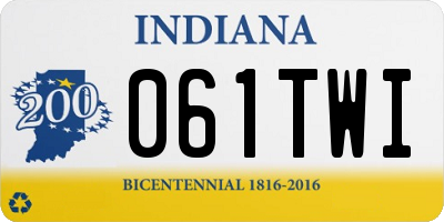 IN license plate 061TWI