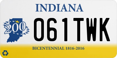 IN license plate 061TWK