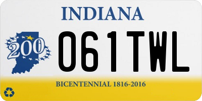 IN license plate 061TWL