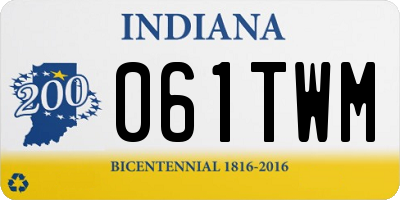 IN license plate 061TWM