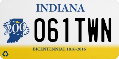 IN license plate 061TWN