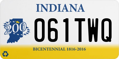 IN license plate 061TWQ