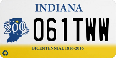 IN license plate 061TWW