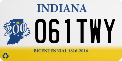 IN license plate 061TWY