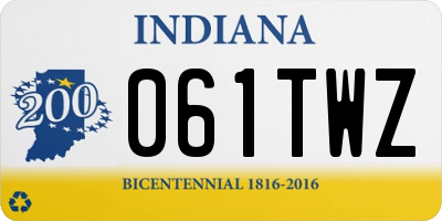IN license plate 061TWZ