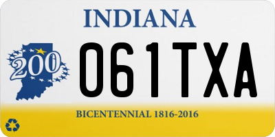 IN license plate 061TXA