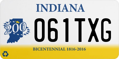 IN license plate 061TXG